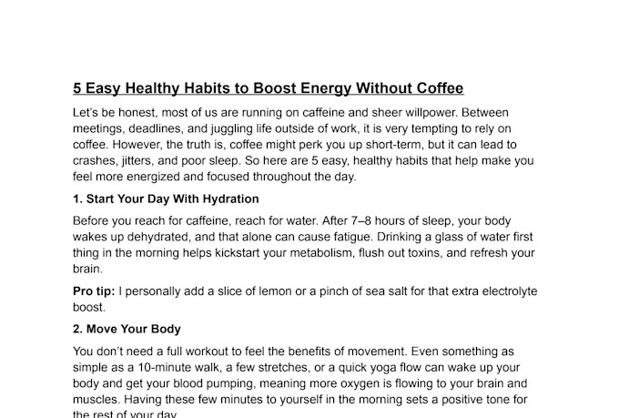 write SEO blog posts or articles based on lifestyle and self improvement